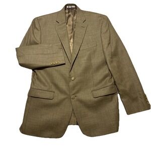 Lauren Ralph Lauren Men's Blazer 40R Jacket Sport Coat Tan Polyester Linen Blend